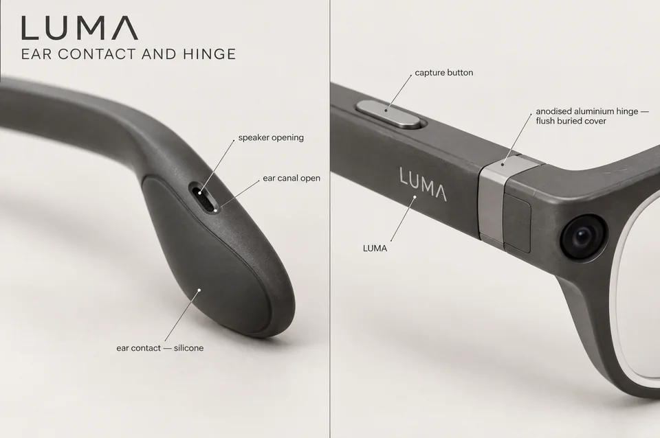 Ear hinge detail