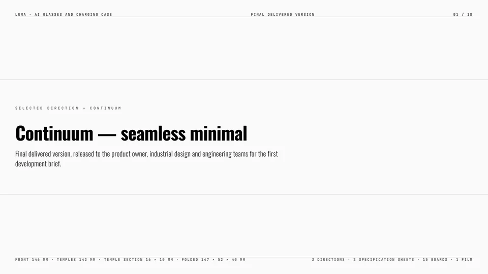 Development presentation, 18 pages